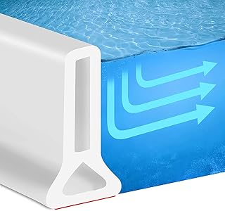 Barrière d'eau pliante pour seuil de douche amélioré, système de rétention d'eau sèche
