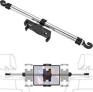 Support d'appui-tête de tablette de voiture, support de téléphone anti-secousse pour support arrière