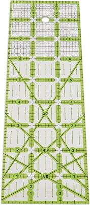 Règle de quilting, règle acrylique rectangulaire transparente découpée au laser, simple, pratique, solide
