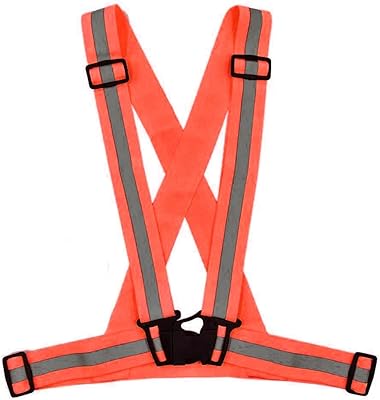 Ceinture de sécurité réglable spartan réfléchissante haute visibilité, orange sp-9105
