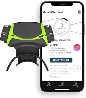 Entraîneur de respiration active aerofit équipé d'une application de respiration guidée | entraîneur