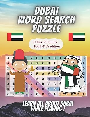 Puzzle de recherche de mots de dubaï : plus de 1000 dans
