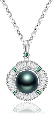 Colliers de perles noires de tahiti cadeau d'anniversaire pour femme avec pendentif