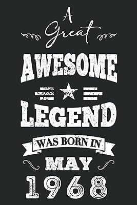 Une grande légende géniale est née en 1968 anniversaire journal d'anniversaire personnalisé