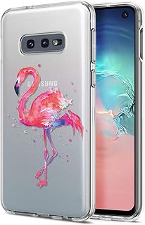 Zhuofan coque samsung galaxy s10e, coque transparente avec motif ultra mince antichoc souple