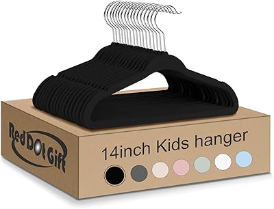 Red dot gift® cintre pour bébé en velours noir, 30 pièces