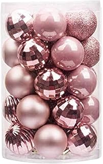 34 pièces 4cm boules de noël art beauté ornements d'arbre de noël incassable