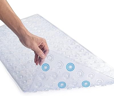 Tapis de baignoire antidérapant womdee, grand tapis de baignoire de salle de bain