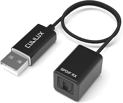 Adaptateur d'entrée usb a spdif quebilux pour pc dongle optique pour mac