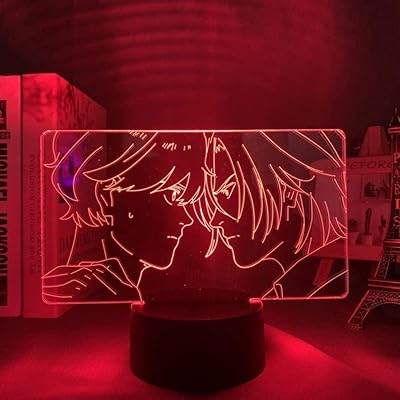 Veilleuse led 3d usb design banane et poisson décoration de chambre cadeau