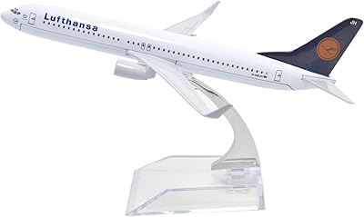 Modèle d'avion en métal tang-dynaty (tm 1:400 16 cm boeing b-737 lufthansa airlines)