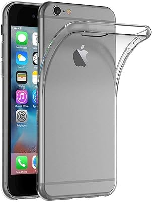 Coque arrière transparente absorbant les chocs en gel tpu souple pour apple iphone