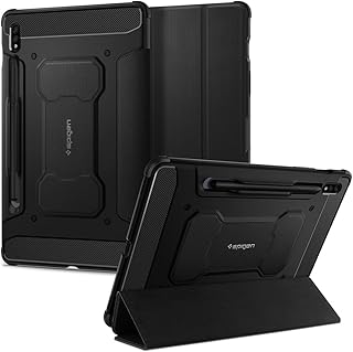 Coque robuste spigen armor pro conçue pour samsung galaxy tab s8 (2022) / galaxy tab s7 (2020) avec support s pen - noir. Diaytar : Où chaque achat est une victoire pour votre budget