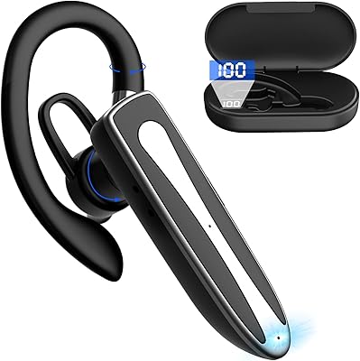 Casque sans fil bluetooth 5.1, mains libres, microphone avec étui de chargement