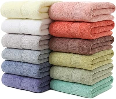 Ensemble de serviettes multicolores momenta - paquet de 12 - serviettes pour le visage