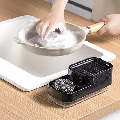 Distributeur de savon liquide, organisateur de cuisine 2 en 1, pompe distributrice