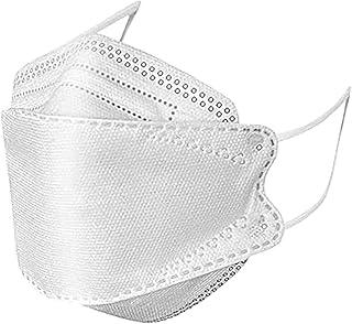 Masque facial kf94 de 50 pièces, couleur blanche, taille adulte unisexe, paquet individuel premium 4 couches, masque kf94 jetable en tissu non tissé de couleur unie pour adultes, hommes, femmes. protection de sécurité extérieure.. Diaytar : Acheter moins cher n'a jamais été aussi facile