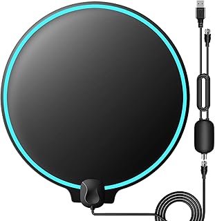 Antenne tv, 4k 1080p hd vhf uhf antenne tv numérique intérieure pour chaînes