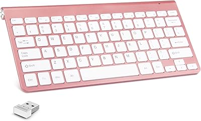 Clavier sans fil amerteer, clavier à connexion stable ultra-compact 2,4 g avec pavé