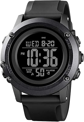 Montre de sport numérique pour hommes affichage led montre-bracelet électronique militaire