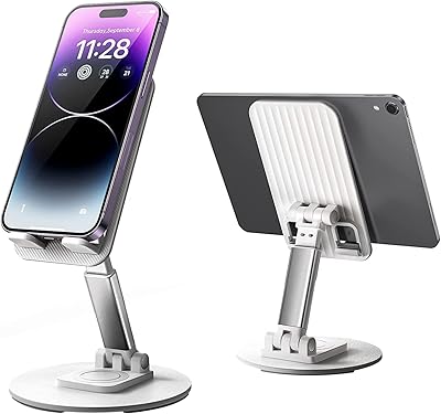 Support de téléphone portable de bureau infosun support rotatif réglable en hauteur table