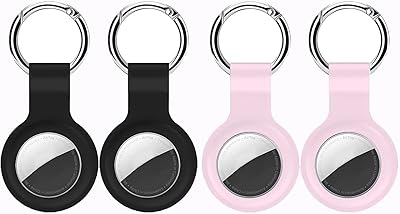 4pcs porte-clés airtag pour apple 2021 | housse de protection en silicone
