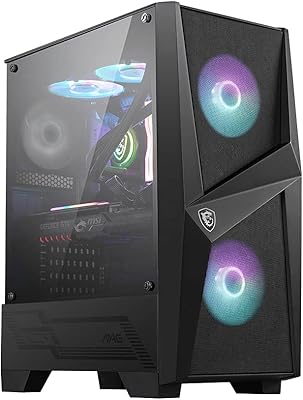 Boîtier d'ordinateur de jeu msi emag forgy 100r de taille moyenne avec port