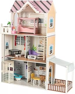 Maison de poupée en bois dream house pour enfants, hauteur 120 cm