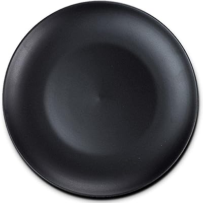 Assiette plate en céramique nava, assiette plate, soho noir pour servir les plats