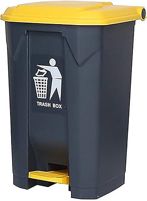 Poubelle extérieure en plastique poubelle à pédale de grande capacité avec couvercle