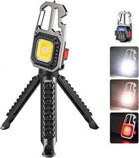 Lampe de poche porte-clés lampe rechargeable 1000 lumens 6 modes d'éclairage portable