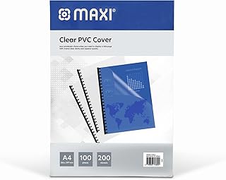 Couverture transparente maxi a4 200 microns, paquet de 100