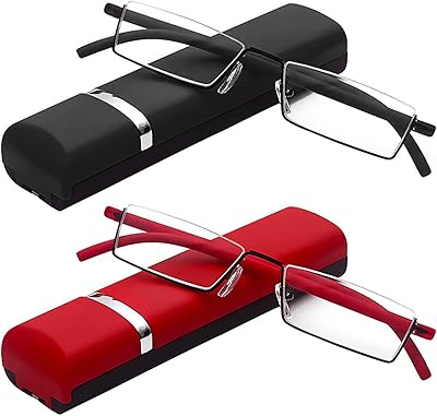 Lunettes de lecture à demi-monture refi pour femmes, fines et légères, à charnière