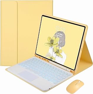 Claloc étui avec clavier à pavé tactile et souris pour ipad 10e génération