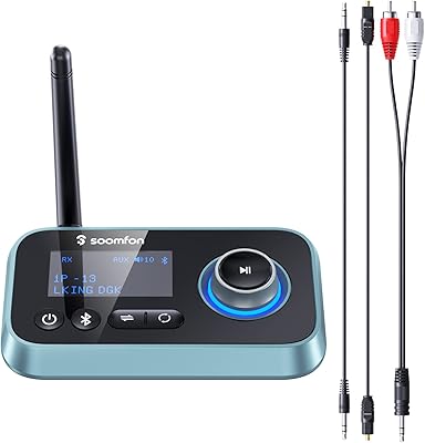 Émetteur et récepteur bluetooth pour tv - adaptateur tv soomfon bluetooth 5.0 avec