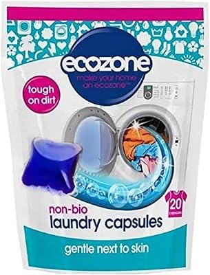Capsules de lessive non bioactives ecozone - 500 g, 20 capsules