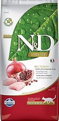 N&d farmina neutralisant pour chats adultes à la grenade et au poulet, 5