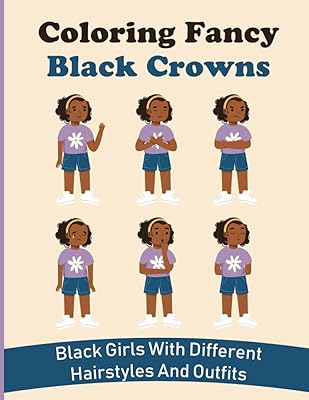 Coloration de couronnes noires fantaisie : filles avec différentes coiffures et tenues