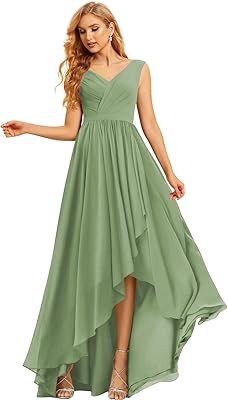 Robes de demoiselle d'honneur maxi dos long en mousseline de soie à