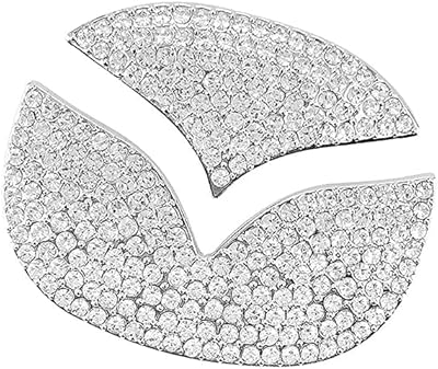 Emblème en cristal brillant pour volant de voiture, accessoires brillants, badges autocollants, couvertures