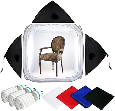Un ensemble de fonds de photographie pour tente 80x80 cm boîte à lumière