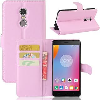 Étui portefeuille pour lenovo k6 note, étui portefeuille à rabat en cuir pu