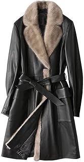Veste ketzit pour femme, manteau d'hiver long en peau de mouton et vison
