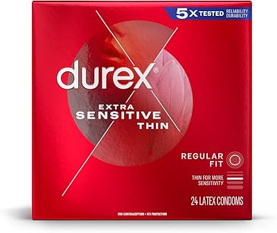 Préservatifs durex extra sensibles en latex naturel, 24 unités - ultra doux