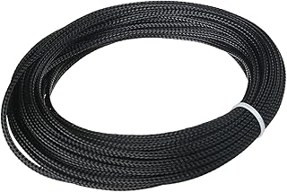 Othmro 10 m/32,8 pieds tresse pet manchons extensibles treillis métallique flexible noir