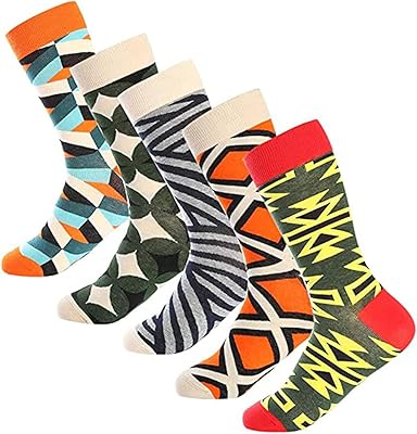 Chaussettes habillées amusantes pour hommes et femmes, chaussettes en coton décontractées et amusantes