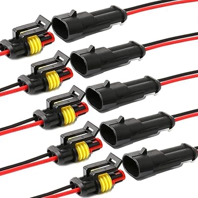 Connecteur de fil électrique à 2 broches prise femelle 16awg mâle