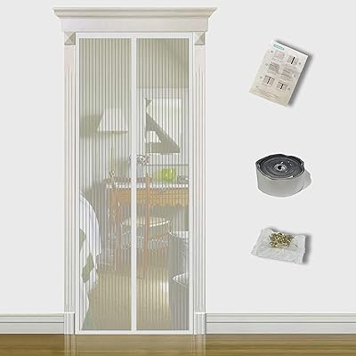 Porte moustiquaire magnétique durable tqflow, moustiquaire inférieure en maille lestée avec aimant