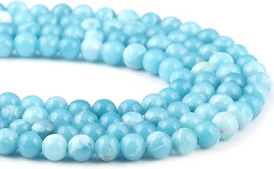 Perles larimar 100% perles rondes naturelles en vrac pour la fabrication de bijoux