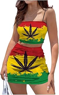 Giftzu femmes été mini jupe cami crop top moulante femmes vêtements ensemble